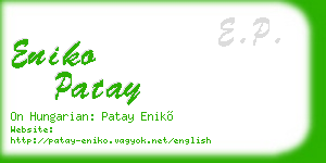 eniko patay business card