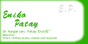 eniko patay business card